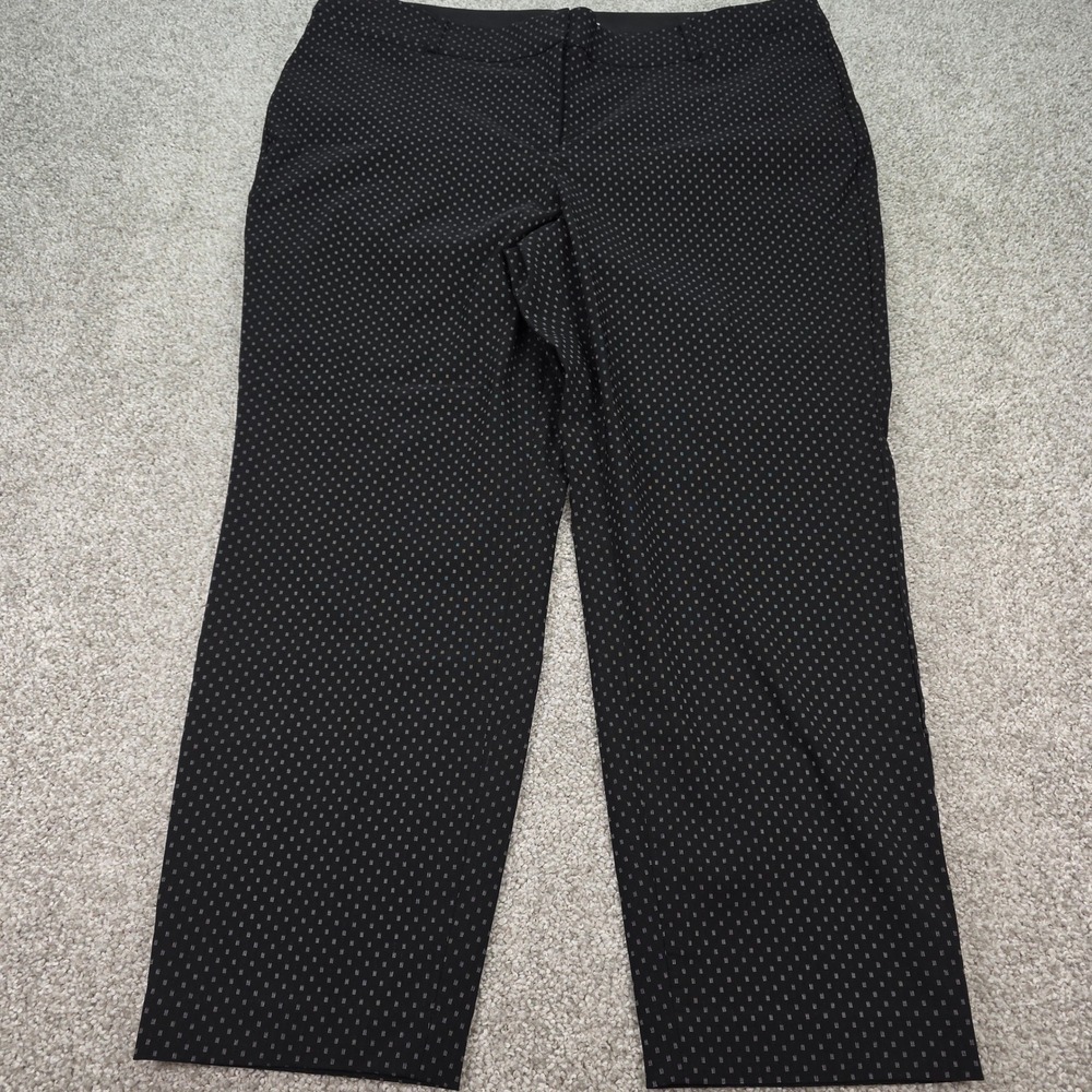 Lane Bryant The Allie Black Geometric Print Ankle Pants Women 22R Stretch Slacks